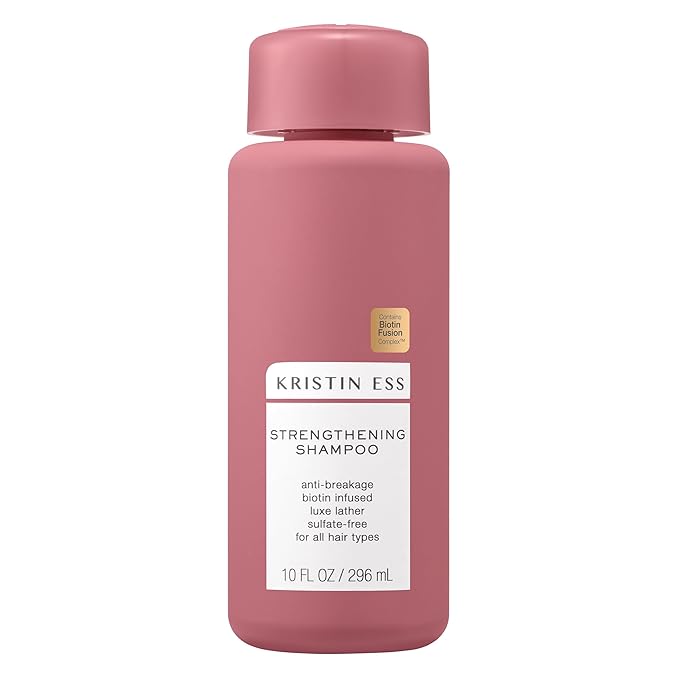 Kristin Ess Biotin Shampoo - Sulfate Free + Color Safe - Promotes Healthy Hair Growth, Strengthens + Nourishes Dry Damaged Hair - Anti-Breakage Fortifying Biotin Repair Shampoo for Volume - Vegan