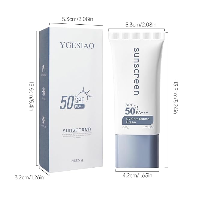 Lightweight SPF 50 Sunscreen Lotion, Broad Spectrum UVA/UVB Protection, Hypoallergenic Fast Absorbing Non-Greasy Sun Cream with Mild Delicate Scent, Daily Outdoor Beach Driving Sun Care for Women