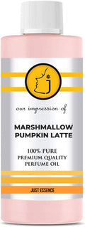 Just Essence Marshmallow Pumpkin Latte Fregrance Perfume Oil for Perfume Making, Personal Body Oil, Soap, Lotion, Candle Making & Incense | Premium Quality Undiluted & Alcohol Free | 16 Fl Oz