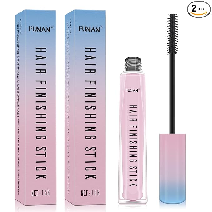 FUNAN Hair Finishing Stick 2 Pack for Small Broken Hair Cream/Gel for Women Naturally Refreshing, Non-Greasy and Non-Sticky