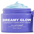 Overnight Toning Whip Cream – Dreamy Glow Skin Tightening & Anti-Cellulite Lotion for Body, Booty, Belly & Arms Firming Cream with Satin Mask 3.38 fl oz