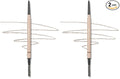 SHEGLAM Insta-Fill Eyebrow Pencil Long Lasting Non-Sticky Sweatproof Matte Eye Brow Pen Makeup - Light Brown (Pack of 2)