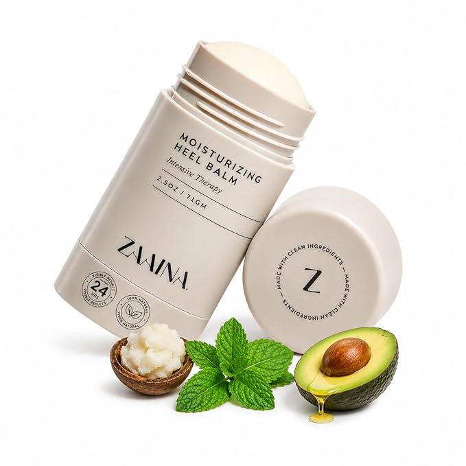 ZAAINA Intensive Heel Balm Stick - Miracle Foot Repair Cream for Calluses and Dry Feet, Moisturizing Foot Balm for Cracked Feet, Elbows, Knees, Heel Softener for Dry Cracked Heels - 2.5 oz Tube