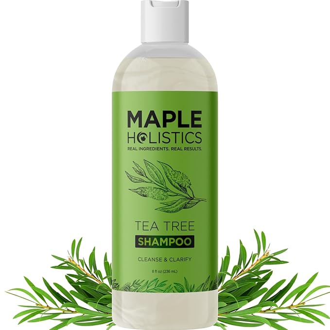 Clarifying Shampoo for Build Up & Oily Hair - Tea Tree Shampoo for Men and Women with Rosemary Essential Oil for Oily Hair and Scalp - Color Safe Vegan Sulfate Silicone & Paraben Free (8 Fl Oz)