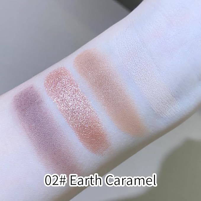 Neutral Nude Eyeshadow Palette, Matte Shimmer & Glitter Shades, Beige Brown Copper Taupe Warm Tones, Blendable Long-Lasting for Mature Women, Blue & Green Eyes, Natural Daily Makeup 02