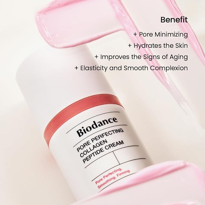 BIODANCE Pore Perfecting Collagen Peptide Cream, Hydrating, Plumping, Pore Care, Firming Facial Moisturizer, Korean Skin Care, Mothers Day Gifts | 1.69 fl. oz.
