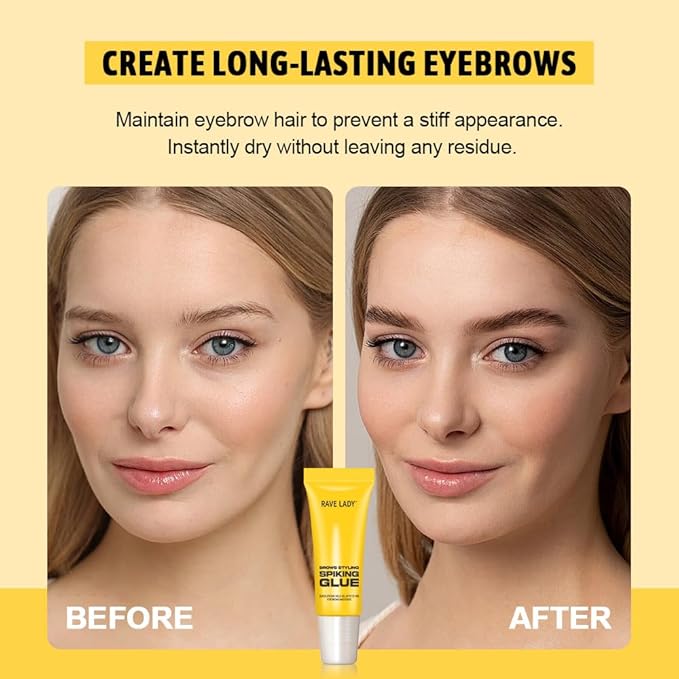 Eyebrow Setting Gel, Waterproof Long-Lasting Lock & Freeze Brow Styling gel,Brow Fix Gel for Long-Lasting Hold，Easy To Wear Shaping Eyebrows Makeup(Pack of 3）