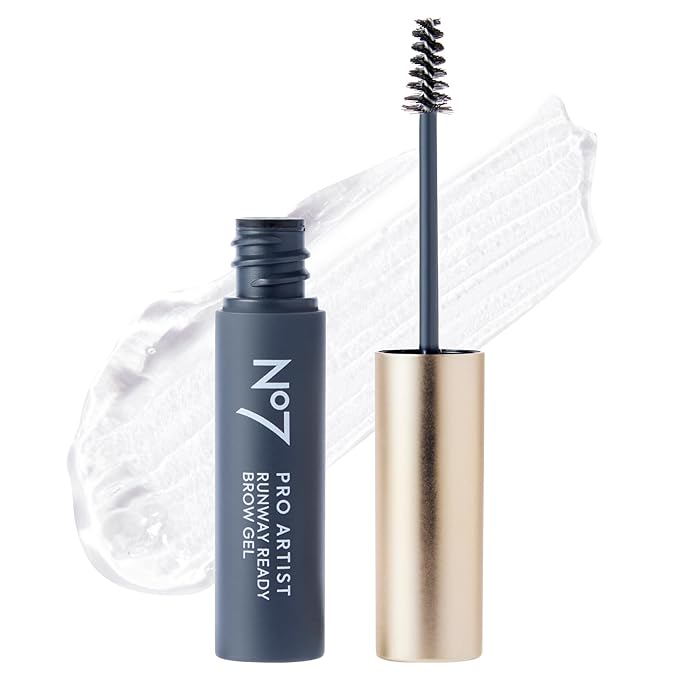 No7 Pro Artist Clear Eyebrow Gel - Lightweight Brow Gel to Sculpt, Tame & Set - Flexible Formula for All Brow Colors - Effortlessly Tames Stray Hairs and Holds Brows in Place - Clear (0.16 fl oz)