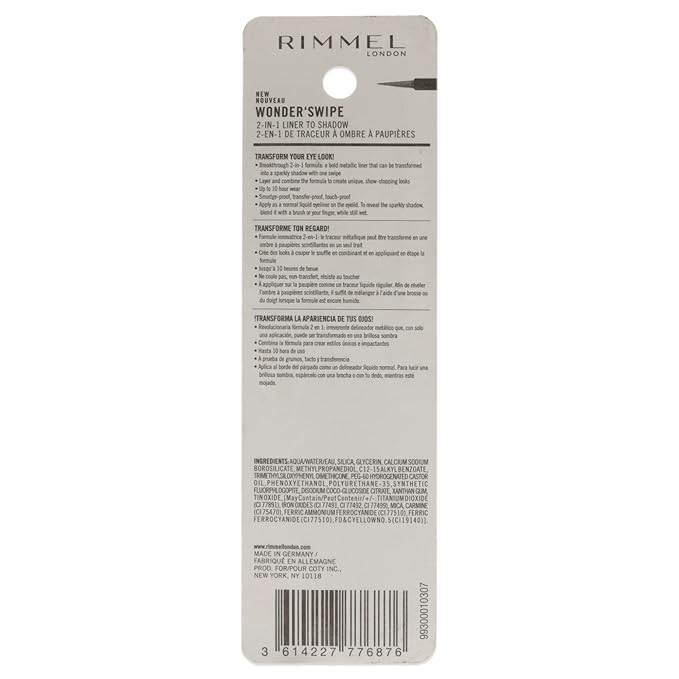 Rimmel London Wonder Swipe 2-in-1 Liner to Shadow - 007 Crave Me Eyeliner Women 0.06 oz