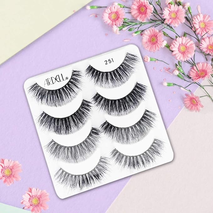 Ardell False Eyelashes Mega Volume 251, 1 Pack (4 Pairs Per Pack)