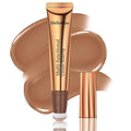 Liquid Contour Beauty Wand, Cream Liquid Contour Stick Matte Bronzer Stick with Cushion Applicator, Lightweight Blendable, Long Lasting Silky Liquid Face Shaping & Contouring Stick | 0# Contour Light brown