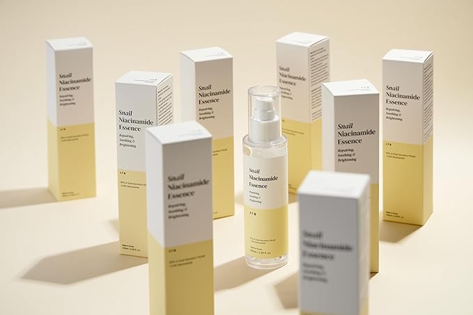 4PM Snail Niacinamide Essence (3.38 fl. oz), Snail Secretion Filtrate 95%, Niacinamide 2.8%, for Glass Skin Repair, Face Glow Brightening & Soothing Essence, Korean Skincare, Made by SEOUL4PM