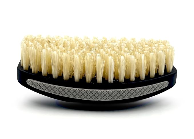 New BRED Medium LIMITED EDITION 360 Sport Wave Caesar 2.0 Mixed Boar Bristle Hairbrush - Curved Bristles, Non-Slip Grip, Waterproof, Matte Black Indestructible Body - The Ultimate 360 Wave Brush