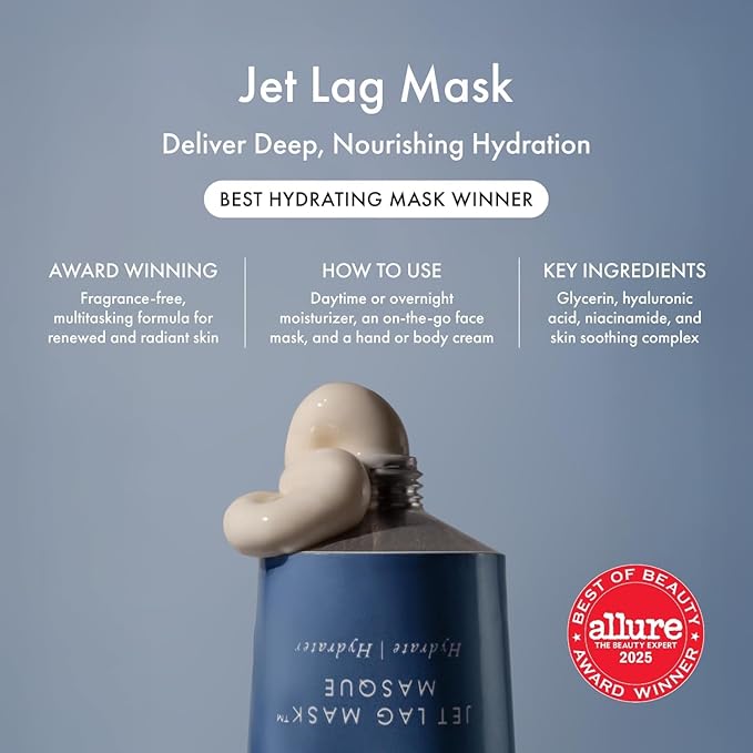 Summer Fridays Mini Jet Lag Mask + ShadeDrops SPF 50 Mineral Sunscreen Skin Care Set - Hydrating Face Moisturizer + Mask with Hyaluronic Acid - Lightweight, Skin-Blurring Face Sunscreen (2 Count)