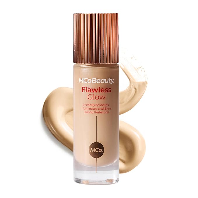 MCoBeauty Flawless Glow Luminous Skin Filter - 2 Fair - 4-in-1 Primer, Highlighter & Foundation Booster - Dewy Illuminating Tint Face Makeup with Squalane Vitamin E - Vegan & Cruelty Free