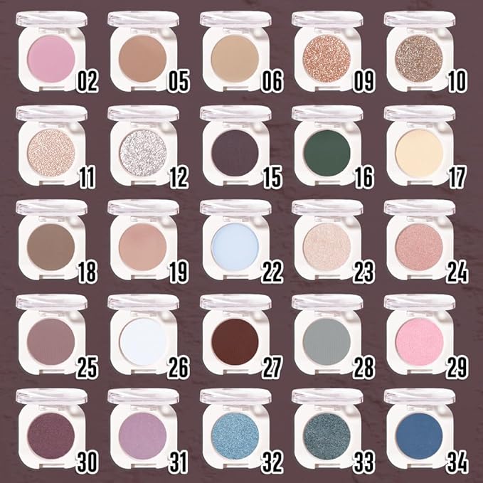 WanTuoluo Coffee Matte Eyeshadow Palette for Women, Single Monochrome Eye Shadow Makeup, Shiny Pressed Powder, Blendable Natural sombras para ojos, Holographic,Vegan,Travel -27