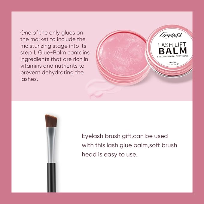 Lash Lift Glue Korean Lash Lift Balm Glue Eyelash Perm Balm Fruit Flavor Lifting Curling Gel for Lash Perm Kit 10g (Rose)