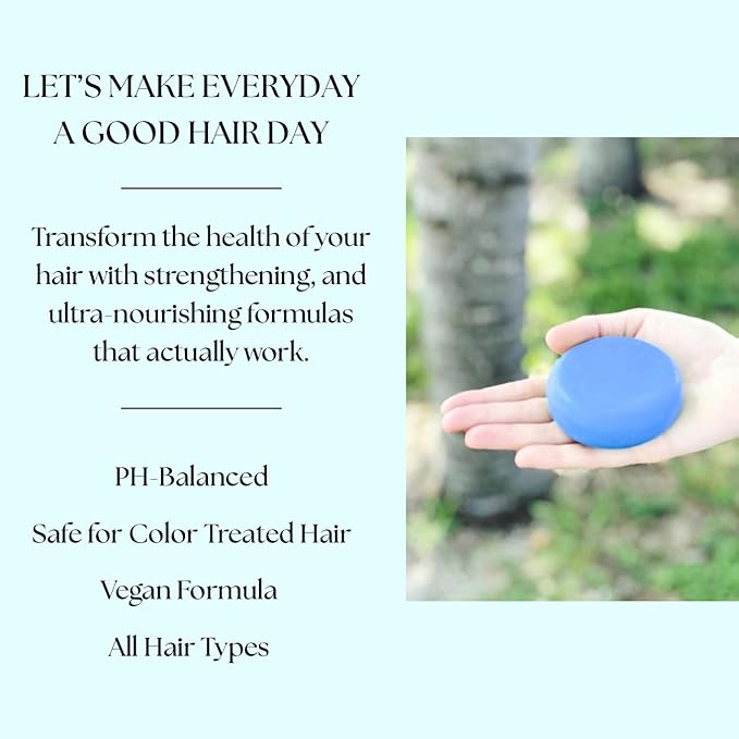 Peppermint & Rosemary Natural Hair Conditioner Bar, Organic, Vegan, Volumizing, Hydrating Argan Oil Conditioner for Curly or Straight Hair, Paraben & Sulfate Free, Made in USA - 2.3 oz.
