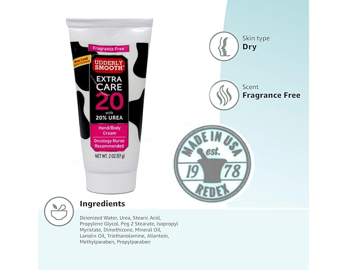 Udderly Smooth Hand & Body Cream Extra Care 20, 2oz Each (Pack of 6)