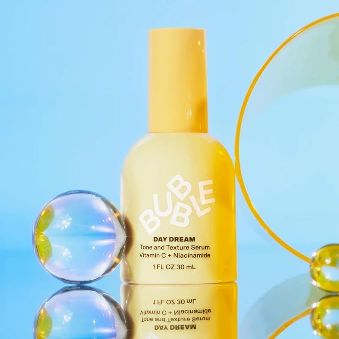 Bubble Skincare Day Dream Vitamin C Serum - Lightweight Hydrating Face Serum with Niacinamide + Ceramides - Helps Even Skin Tone & Improve Texture from Sun Damage - Summer Skin Care Essential (30ml)