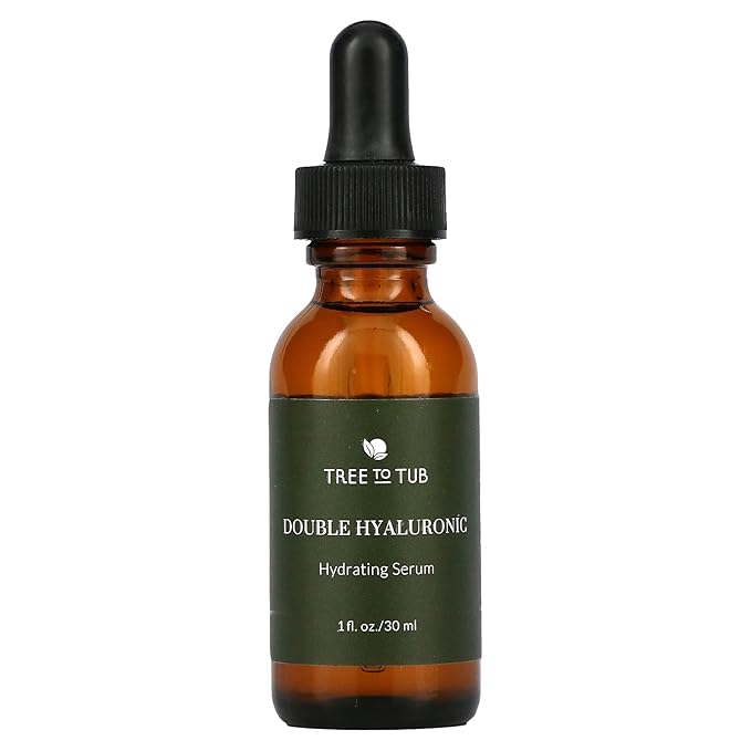 Tree To Tub Double Hyaluronic Acid Hyaluronic Acid Serum for Face - Anti-Aging Hydrating Serum - Targets Fine Lines & Dry, Sensitive Skin