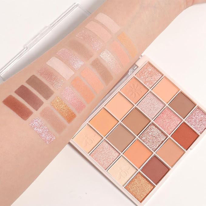 CAKAILA 20 Colors Nude Pink Gold Brown Basics Eyeshadow Palette,Matte Nude Neutral Naked Eye Shadow Makeup,Long Lasting Waterproof,Great for Travel Gift Kit