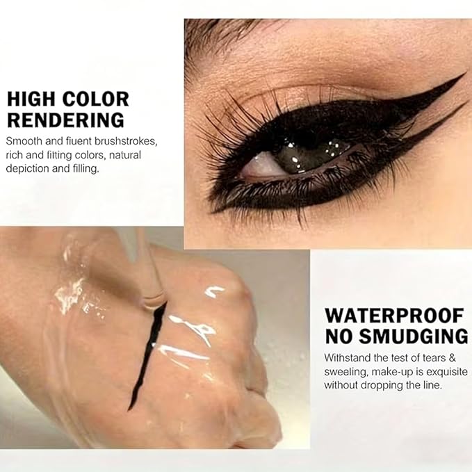 Professional Makeup Retractable Eye Liner, Black, Inner Eyeliner Eye Shadow Eyebrow Pencils (Black - Pack of 12)