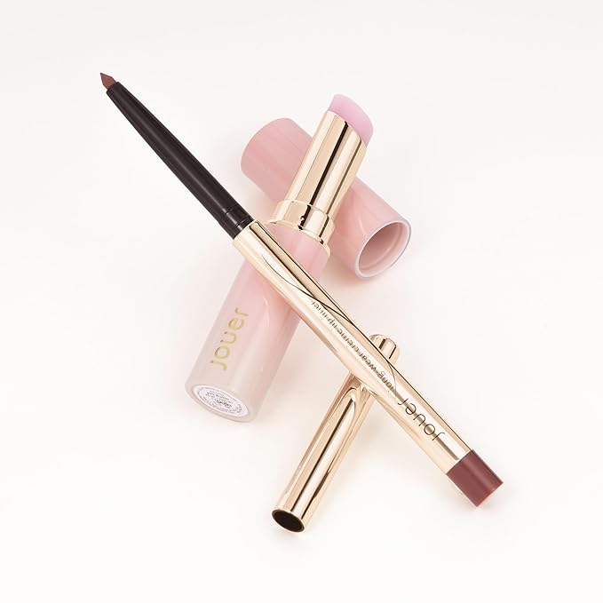 Jouer La Vie En Rose Lip Kit, Lip Liner and Adjusting pH Lip Balm, Changing Tinted Lip Balm and Liner, Hydrating Color Changing Lip Kit, Vegan & Cruelty Free | $51 Value