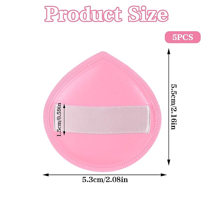 Ymapinc 5Pcs Makeup Sponges for Foundation,Cushion Foundation Puff for Natural and Easy Makeup Soft Reusable Foundations Sponge for Liquid, Pink