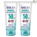 Safe Sea Zinc Oxide Sunscreen SPF50 | Clear Mineral Face Sunscreen Without White Cast | Anti-Jellyfish Sting Protective Lotion | Coral Reef Safe | Travel Size - 2Oz (60ml), Pack of 2