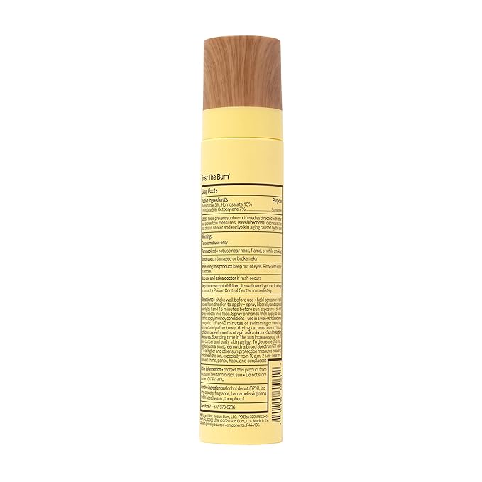 Sun Bum Original SPF 45 Sunscreen Mist - Broad Spectrum Moisturizing Facial Sunscreen Spray with Vitamin E - Hawaii 104 Act Compliant (Made without Octinoxate & Oxybenzone) - Travel Size - 3.4 oz