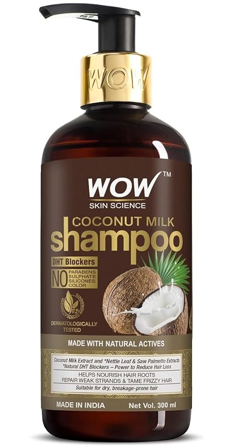 W.O.W Skin Science Coconut Milk Shampoo For Hair Fall/Strength/Damage/Thinning - 300ml