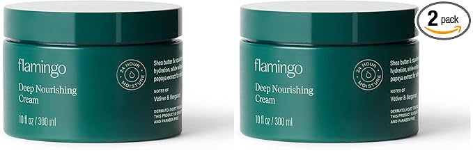 Flamingo Women's Deep Nourishing Cream 10oz (Pack of 2)