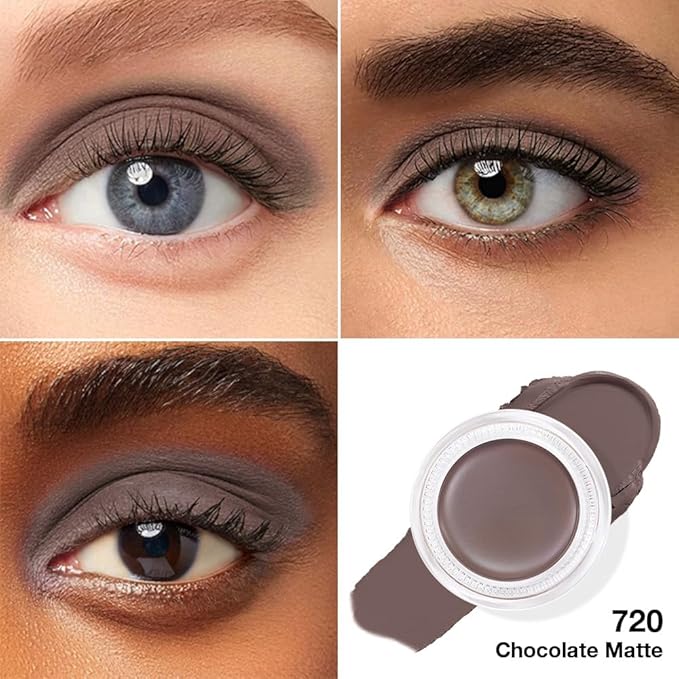 FeiCuiYun Single Cream Chocolate Matte Eyeshadow Palette Makeup, Natural Single Mini Instant Holographic Eyeshadow For Women, Sombras Crema Para Ojos, Talc, Paraben & Cruelty Free, 720
