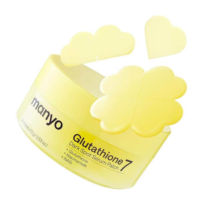 MANYO Glutathione 7 Dark Spot Serum Patch, Gel Dark Spot Patches for Face, Uneven Skin Tone & Radiance Booster, Korean Skincare, 30 Count