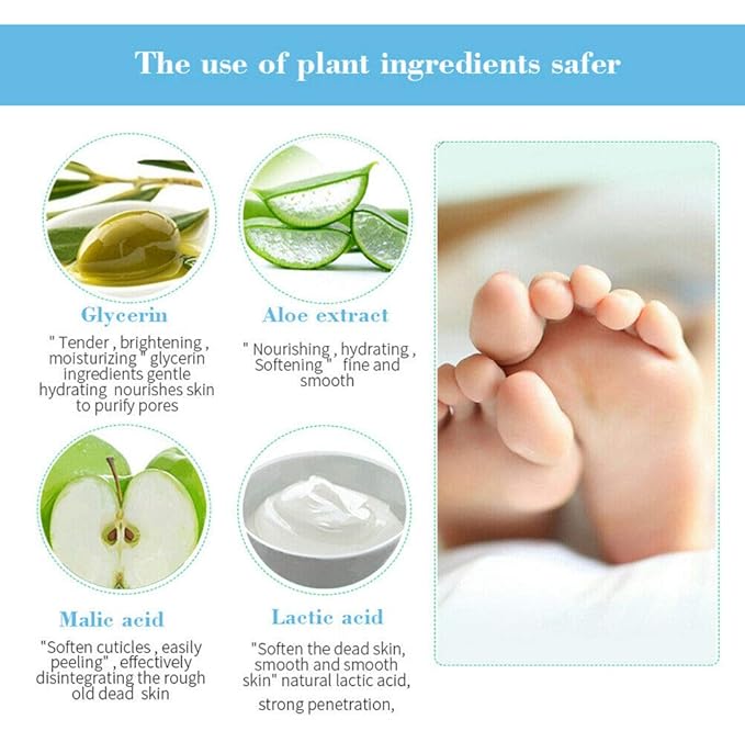 Magik Foot Peeling Mask Baby Soft Cracked Heels Remove Dead Skin Calluses (Papaya, 2 Pairs)