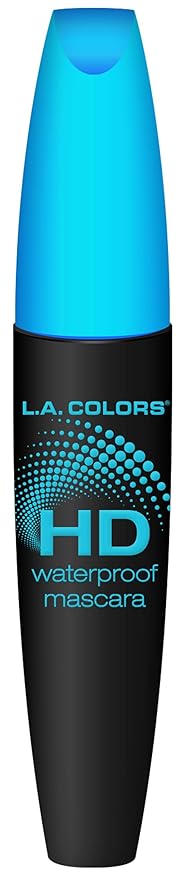 L.A. COLORS HD Waterproof Mascara, Very Black - Carded CBMS314 (Pack of 2)