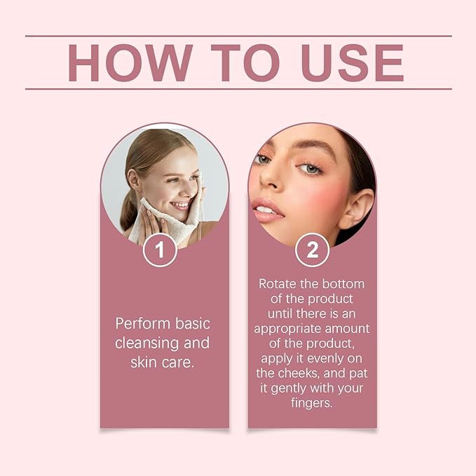 Liquid Blush for Cheeks, Blush Beauty Stick With Soft Cushion Applicator For Radiant, Flushed Cheeks, Infused With Squalane, Vegan & Cruelty-free, Rose