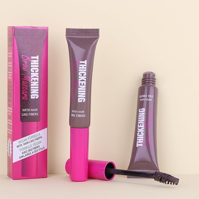Tinted Thickening Brow Mascara,Tinted Eyebrow Gel, Waterproof, Transfer-proof, Brush to Fill in Eyebrows and Cover Gray Hairs - Cruelty Free (1pc 01 Taupe)