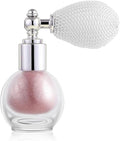 Peach Pink Highlighter Spray for Face and Body, Rich Color Loose Shimmer Powder Long Lasting Sparkly Spray High Gloss Makeup for Women Rave Festival Prom Stage Wedding Party, #3