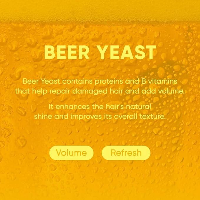 MARS MADE Beer Yeast Shampoo Bar 2.0 - Hydrating & Moisturizing Natural Hair Soap Bar Shampoo for Hair Volume & Scalp Nourishment - Bathing Soap Solid Shampoo for All Hair Types (120g, 4.23oz)