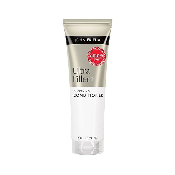 John Frieda ULTRAfiller+ Thickening Conditioner for Fine & Thin Hair, Lightweight Volumizing Conditioner with Biotin & Hyaluronic Acid, Silicone-Free, 8.3 fl oz