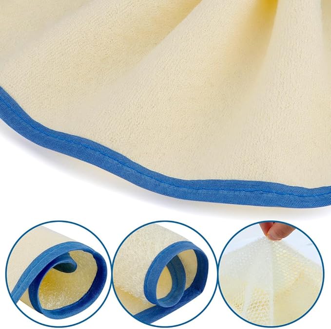 Blue Frame Face & Body Wash Cloths - Exfoliating Towel 5Pack