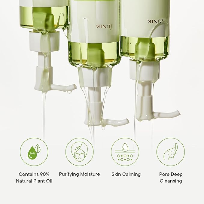 IUNIK Centella Green Fresh Cleansing Oil – Centella Asiatica Gentle Oil Cleanser for Pore & Sebum Control, Makeup & Sunscreen Removal, Korean Skincare, 200ml / 6.7 fl oz
