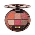 Shimmer Glitter Metallic Mini Eyeshadow Palette – 6-Color Warm Coral Peach Pink Eye Shadow, High Pigment Long-Lasting Waterproof Nude & Glam Eye Makeup Palette for Soft Glam, Daily Wear & Party Looks