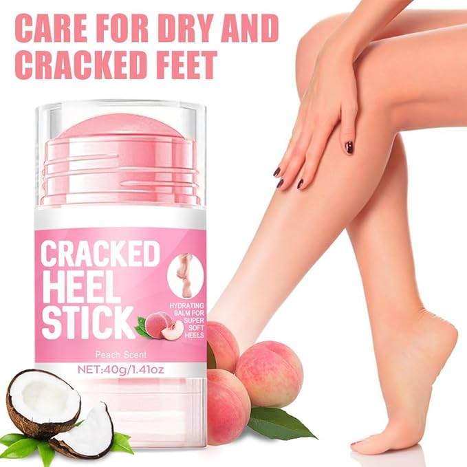 60% Urea Cream plus 2% Salicylic Acid - 1.41 oz Urea Foot Hand Cream Stick for Repairing Restore Balm, Cracked Hands Elbows Feet Knees, Moisturizes and Hydrates the Dry & Dead Skin (Peach*2, 1.41 oz)