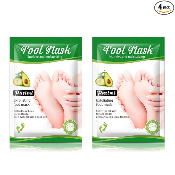 Magik Foot Peeling Mask Baby Soft Cracked Heels Remove Dead Skin Calluses (Avocado, 2 Pairs)