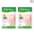Magik Foot Peeling Mask Baby Soft Cracked Heels Remove Dead Skin Calluses (Avocado, 4 Pairs)
