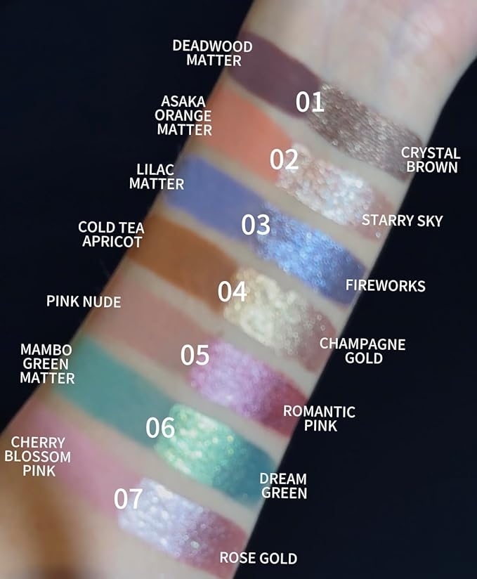 2-in-1 Eye Shadow & Liquid Eyeshadow, Waterproof Cream Eye Makeup Crayon Long Lasting Shimmer Glitter Gold Eye Brightener for Mature Women(06 GREEN)