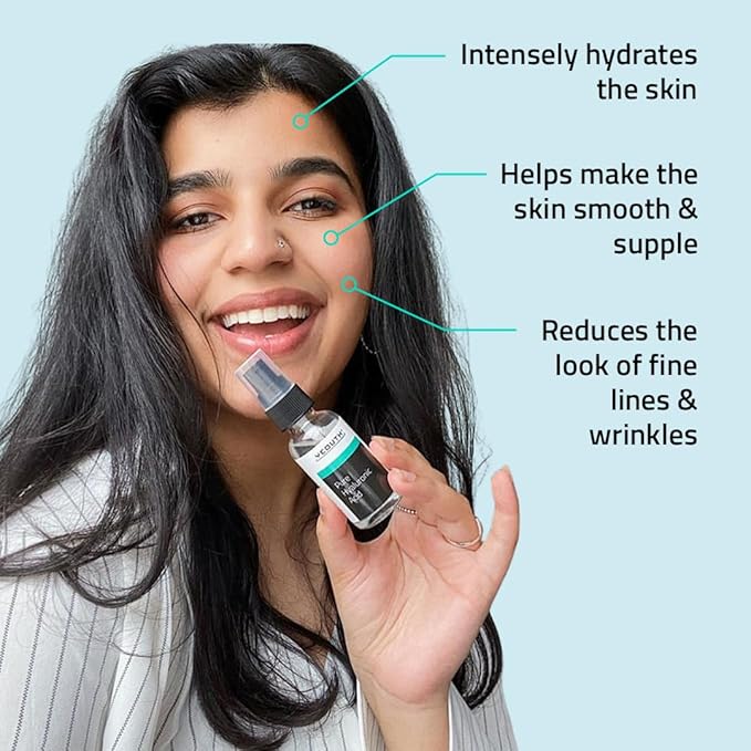 YEOUTH Pure Hyaluronic Acid Serum for Face, Hydrating Face Serum for Women & Men, Moisturizing Hyaluronic Acid Skincare for Dry Skin, Water-Based Skincare for Smoother-Looking Skin, 2 oz